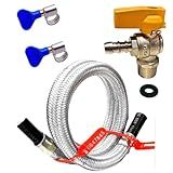 Maqenge- Kit Mangueira 3-5 Mts Gas Encanado Válvula Registro M X Bico