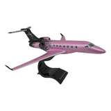 Maquete Avião Em Resina Embraer Legacy 500 Rosa 27 Cm