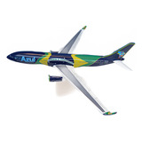 Maquete De Aviao Em Resina A 330 Azul Bandeira 33 Cm