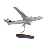 Maquete De Avião Em Resina B-777-200 Emirates (33 Cm)
