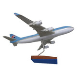 Maquete De Avião Em Resina Boeing 747 400 Korean Air 38 Cm 