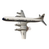 Maquete De Aviao Em Resina Electra Varig 32 Cm