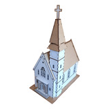 Maquete Igreja Catolica Tamanho Grande Com Inluminação mdf 
