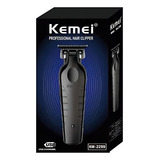 Máquina Cabelo Corte Acabamento Kemei Km 2299 110v 220v Cor Preto