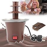 Máquina Cascata De Fonte De Chocolate De 3 Camadas Operação Silenciosa Elétrica Torre De Derretimento De Chocolate Doméstico Aço Inoxidável De Qualidade Alimentar PC