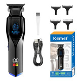 Maquina Cortar Cabelo Acabamento Barbeador Profissional Lcd