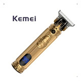 Máquina Cortar Cabelo Barba Kemei Km 700h Lcd Digital