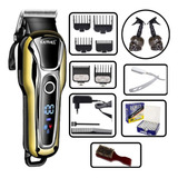 Maquina Cortar Cabelo Barba Motor Potente Petes Navalha Aço