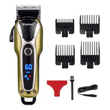 Máquina Cortar Cabelo Kemei Profissional S fio Recarregável Cor Profissional Km pg1990a 110v 220v