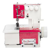 Maquina Costura Semi industrial Base Plana Vermelha 110v