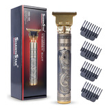 Maquina De Acabamento Barba E Aparador De Pêlos Raspa Cabeça Cor Dourada Dragão 110v 220v