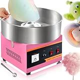 Máquina De Algodão De Caramelo Comercial Máquina De Algodão De 1000 W Máquina De Fazer Rebuçados De Algodão Com Tigela De Aço Inoxidável Colher De Açúcar Revestimento Antioxidante Para