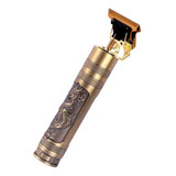 Máquina De Barba Profissional Super Afiada Longa Cor Dourado