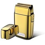 Máquina De Barbear Profissional Premium Gold Original - Para Acabamento Barbeador Aparador Pelo Portátil Maquininha Elétrico Recarregável Sem Fio Bivolt Dourado Barbeiro Masculino Aparelho Cortar Cabelo