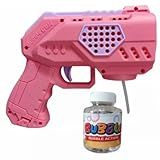 Máquina De Bolhas De Sabão Automática Com Luz LED - Pistola Lança Bolhas Colorido E Fácil De Usar -Rosa-