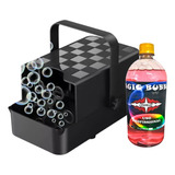 Máquina De Bolhas Sabão Automática Festa   Liquido De Brinde
