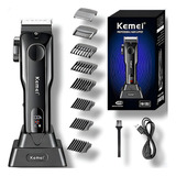 Maquina De Cabelo Profissional Kemei Km 5082 8 Pentes Barba