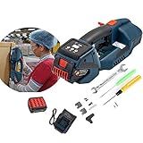 MáQuina De Cintagem EléTrica PortáTil Cintagem AutomáTica De Bateria De 4000mah E Ferramentas De Cintagem V2 Ferramentas De Embalagem Para Cintas Pp Pet De 1 2 5 8 Polegadas De Largura 2Battery