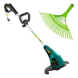 Máquina De Cortar Aparar Grama 800w Elétrica Rastelo Promo Cor Verde 127v