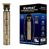 Máquina De Cortar Cabelo Barba Acabamento Kemei Km 700d Cor Dourado Voltagem 100v 240v