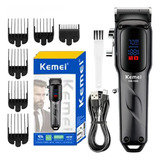 Maquina De Cortar Cabelo Profissional Display Led Sem Fio