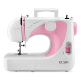 Máquina De Costura Portátil Elgin Futura Jx 2040 Branco rosa