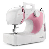 Máquina De Costura Reta Elgin Futura Jx 2040 Portátil Branca rosa 220v