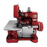 Máquina De Costura Semi Industrial Overlock Westpress Gn1 6d Portátil Vermelha 110 