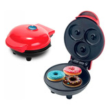 Máquina De Donuts Mini Faz 3 Rosquinhas Confeitaria Waffle