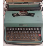 Maquina De Escrever Olivetti Lettra 32 Verde Funcionando