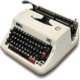 Máquina De Escrever Vintage Branca Modelo Portátil De Máquina De Escrever Manual Processador De Texto Clássico Elegante E Durável Máquinas De Escrever Para Escritores HaoAMZ