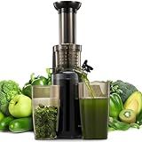 Máquina De Espremedor Reemix De Prensa A Frio Tamanho Compacto Extrator De Suco Denso Em Nutrientes E Vitaminas Livre De BPA Fácil De Limpar Preto 
