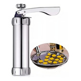Maquina De Fazer Biscoito E Decoração Em Bolo Cookie Press Cor Prateado