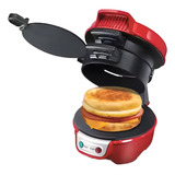Máquina De Fazer Hambúrguer Com Panela De Ovo Cor Vermelho