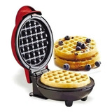 Máquina De Fazer Waffle Grill Panqueca Elétrica Prática Cor Vermelho Multion Waffle Maker
