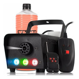 Maquina De Fumaça 3 Leds Rgb Controle Sem Fio Dmx Fluido