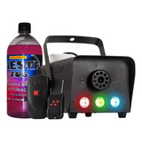Maquina De Fumaça 700w Controle Sem Fio Com Fio Leds Rgb Dj