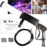 Máquina De Fumaça Portátil De Neblina De CO2 Com Luzes RGB Máquina De Jato De Canhão Tubo De Equipamento De Efeito De Palco D3-88 Cm Com Mangueira De 3 M- Para Palco De DJ- Festa- Casamento- Evento
