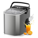 Máquina De Gelo 12kg Profissional Portatil Inox Autolimpante