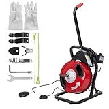 Máquina De Limpeza De Dreno De 1 27 M X 1 2 Polegada Máquina De Limpeza De Dreno Para Tubos De 3 5 A 10 Cm Alimentação Automática Limpador Elétrico De Trado De Drenagem De Cobra De Esgoto Com