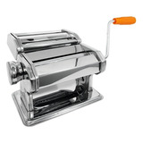 Maquina De Macarrão Clink Manual Caseira 3 Massas Livro Receitas Cor Prata
