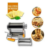 Máquina De Massa Caseira Ravioli Pastel Lasanha Inox 123útil