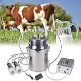 Máquina De Ordenha De Pulsação Elétrica Para Vacas Cabras Suprimentos De Ordenha Com Balde De Aço Inoxidável Bomba De Vácuo Ordenhadeira Para Suprimentos De Ordenha De Fazenda Para Vacas Ou Ovelhas