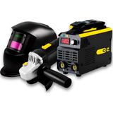 Maquina De Solda Inversora Com Esmerilhadeira 220v Mascara