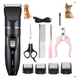 Maquina De Tosa Kit Aparador De Pelos Pet Gato Cachorro Cor Preto 110v 220v