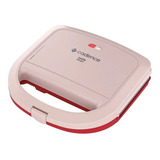 Máquina De Waffle Cadence Rosa Dupla Caseira Para Cozinha