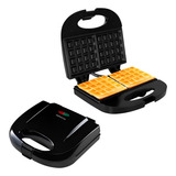 Máquina De Waffle Dupla Antiaderente Elétrica Omelete Pão De Queijo Aroma 220v Preta Agratto Awaf01i 02