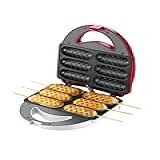 Máquina Elétrica De Salsicha Antiaderente 6 Cachorros Quentes 110V