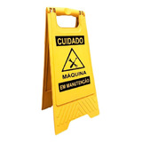 Máquina Em Manutenção Cavalete Amarelo P Fabricas