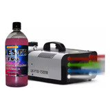 Maquina Fumaça 1500w Rgb 8 Leds Controle Sem Fio E Com Fio